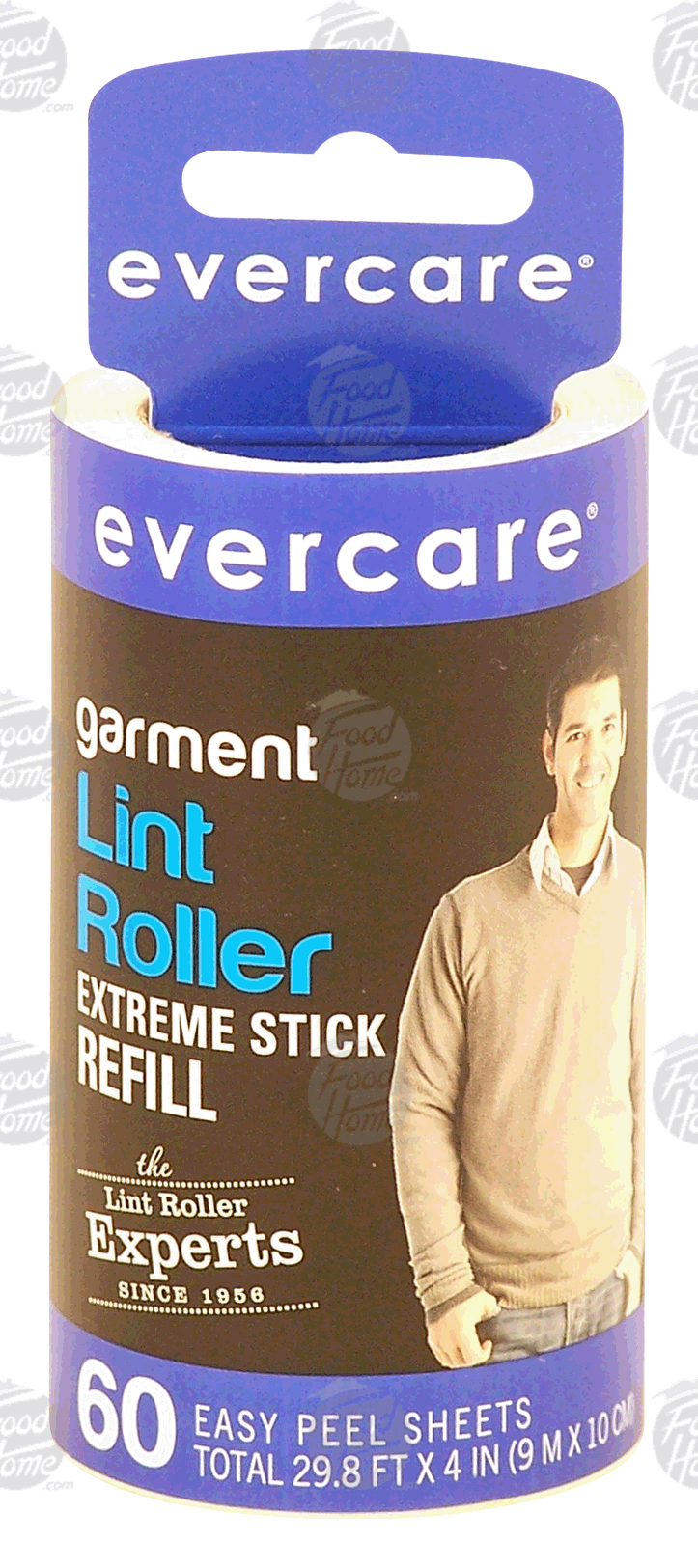 Evercare  garment lint roller extreme stick refill, 60 sheets Full-Size Picture